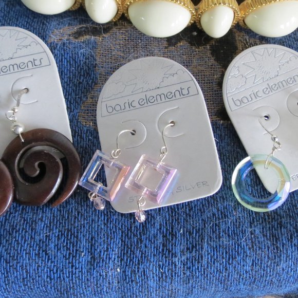 3 pr Sterling Sliver Dangle Earrings, NWT - Picture 4 of 7